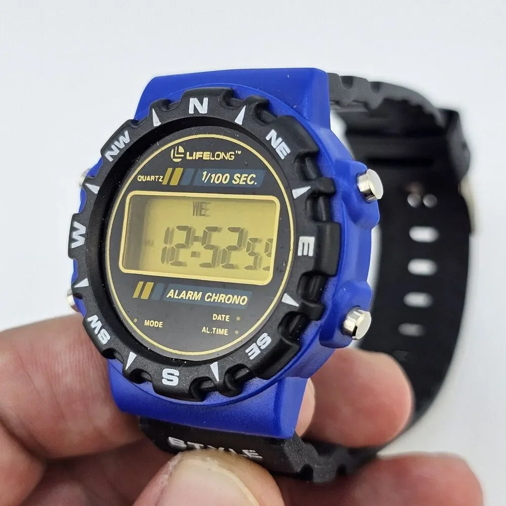 Lifelong‎ Sports Men's Watch 38MM Black Plastic Bands New Battery